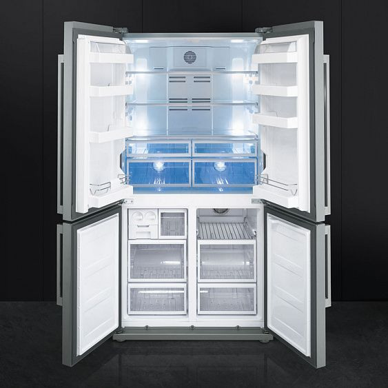 Холодильник side-by-side SMEG fq60xp купить с доставкой по Москве и Московской области в интернет-магазине ЕвроТехно