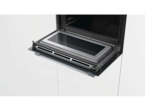 Компактный духовой шкаф с свч Bosch CMG633BS1 купить с доставкой по Москве и Московской области в интернет-магазине ЕвроТехно