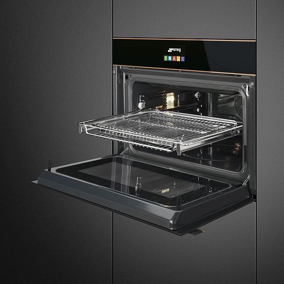 Компактный духовой шкаф Smeg SF4604MCNR купить с доставкой по Москве и Московской области в интернет-магазине ЕвроТехно