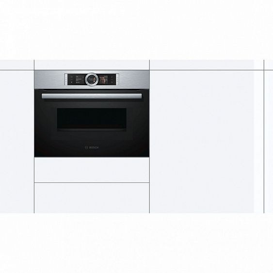 Компактный духовой шкаф Bosch CMG636BS1 купить с доставкой по Москве и Московской области в интернет-магазине ЕвроТехно