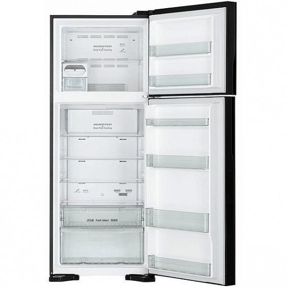 Холодильник HITACHI R-V 542 PU7 BBK чёрный бриллиант купить с доставкой по Москве и Московской области в интернет-магазине ЕвроТехно