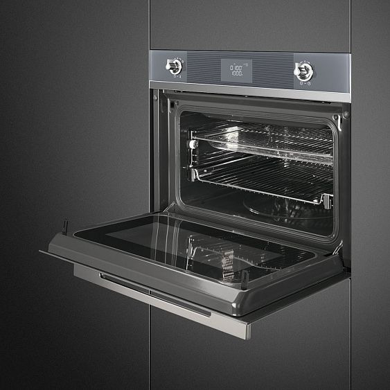 Духовой шкаф SMEG SF4102MCS купить с доставкой по Москве и Московской области в интернет-магазине ЕвроТехно