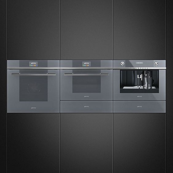 Духовой шкаф электрический компактный SMEG SF4104VCS купить с доставкой по Москве и Московской области в интернет-магазине ЕвроТехно