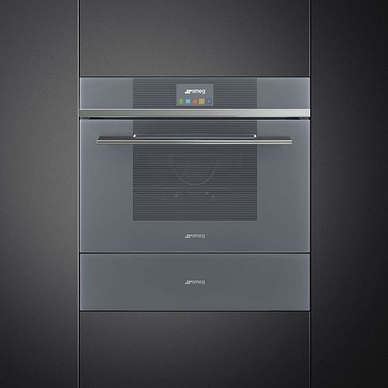 Духовой шкаф электрический компактный SMEG SF4104VCS купить с доставкой по Москве и Московской области в интернет-магазине ЕвроТехно