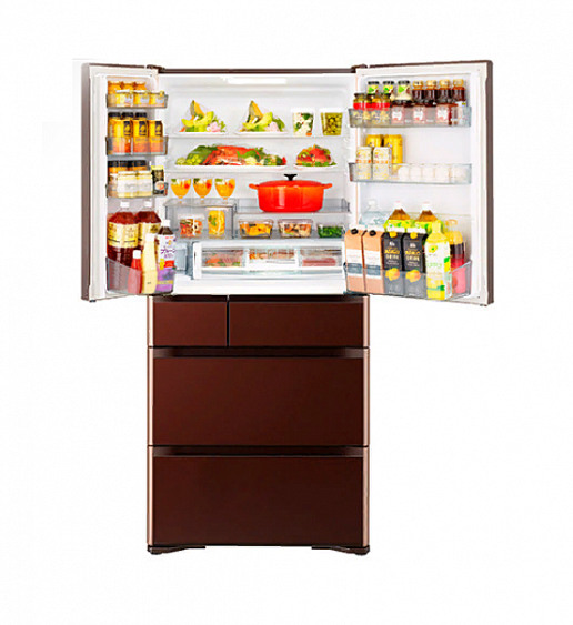Холодильник  HITACHI R-G 690 GU XT (Crystal Brown) купить с доставкой по Москве и Московской области в интернет-магазине ЕвроТехно