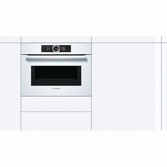 Компактный духовой шкаф Bosch CMG633BW1 купить с доставкой по Москве и Московской области в интернет-магазине ЕвроТехно