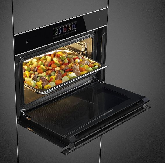 Духовой шкаф SMEG SF4606WVCPNX купить с доставкой по Москве и Московской области в интернет-магазине ЕвроТехно