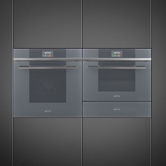 Духовой шкаф электрический компактный SMEG SF4104MCS купить с доставкой по Москве и Московской области в интернет-магазине ЕвроТехно
