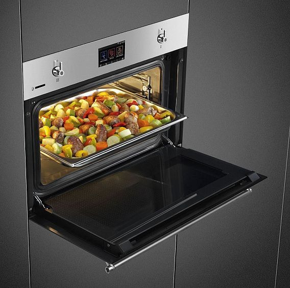 Духовой шкаф SMEG SF4303WVCPX купить с доставкой по Москве и Московской области в интернет-магазине ЕвроТехно