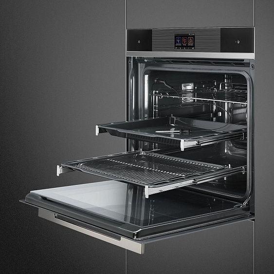 Встраиваемый электрический духовой шкаф Smeg SFP6104WTPN купить с доставкой по Москве и Московской области в интернет-магазине ЕвроТехно