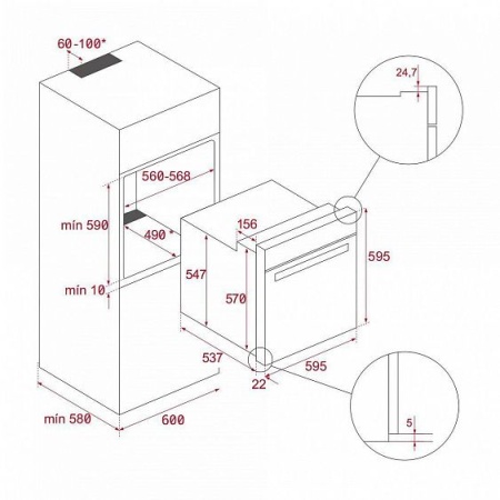 ДУХОВОЙ ШКАФ TEKA AIRFRY HLB 8416 NIGHT RIVER BLACK купить с доставкой по Москве и Московской области в интернет-магазине ЕвроТехно