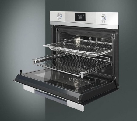 Электрический духовой шкаф SMEG sf4120mcb купить с доставкой по Москве и Московской области в интернет-магазине ЕвроТехно