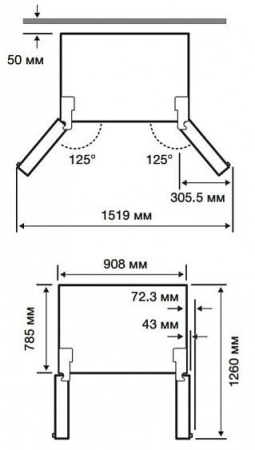 Холодильник Samsung RF905QBLAXW серебристый купить с доставкой по Москве и Московской области в интернет-магазине ЕвроТехно