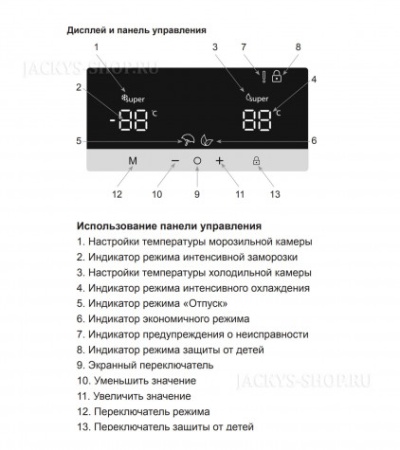 Холодильник JACKY'S JR FW2000 купить с доставкой по Москве и Московской области в интернет-магазине ЕвроТехно