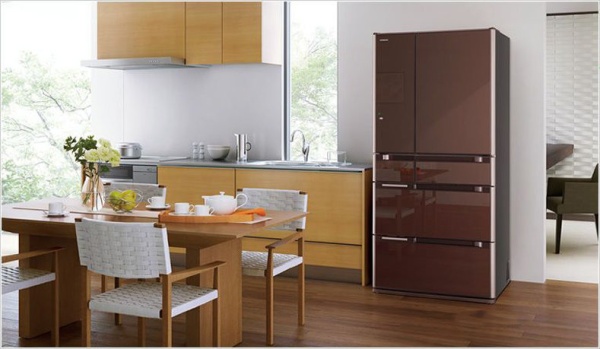 Холодильник  HITACHI R-G 690 GU XT (Crystal Brown) купить с доставкой по Москве и Московской области в интернет-магазине ЕвроТехно