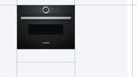 Компактный духовой шкаф с свч Bosch CMG633BB1 купить с доставкой по Москве и Московской области в интернет-магазине ЕвроТехно
