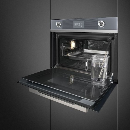 Духовой шкаф электрический компактный SMEG SF4102VCS купить с доставкой по Москве и Московской области в интернет-магазине ЕвроТехно