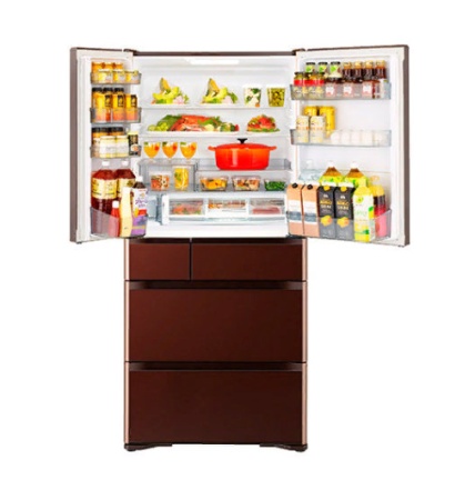 Холодильник  HITACHI R-G630GU XT (Crystal Brown) купить с доставкой по Москве и Московской области в интернет-магазине ЕвроТехно