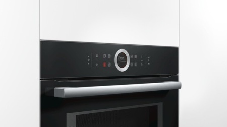 Компактный духовой шкаф с свч Bosch CMG633BB1 купить с доставкой по Москве и Московской области в интернет-магазине ЕвроТехно