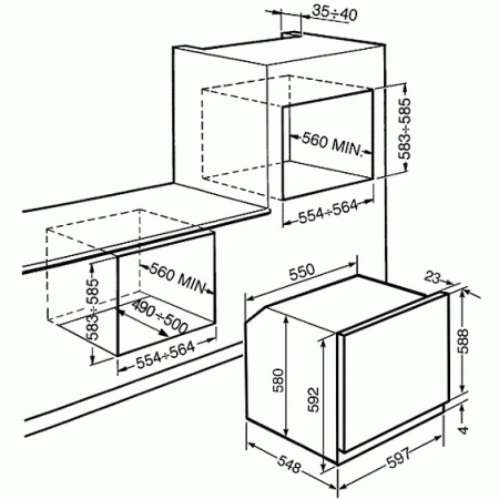 Многофункциональный духовой шкаф Smeg SFP6603NRE купить с доставкой по Москве и Московской области в интернет-магазине ЕвроТехно
