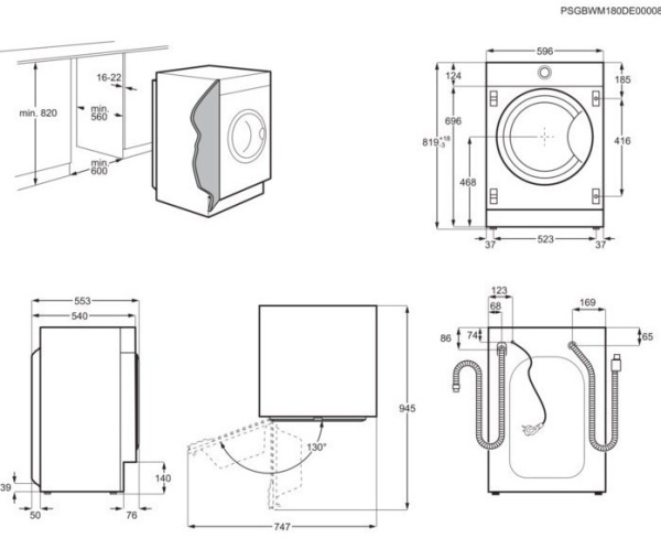 Встраиваемая стиральная машина Electrolux EW7W368SI купить с доставкой по Москве и Московской области в интернет-магазине ЕвроТехно