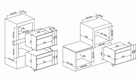 Духовой шкаф электрический компактный SMEG SF4102VCS купить с доставкой по Москве и Московской области в интернет-магазине ЕвроТехно