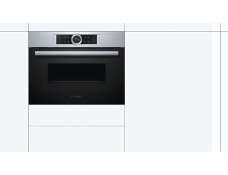 Компактный духовой шкаф с свч Bosch CMG633BS1 купить с доставкой по Москве и Московской области в интернет-магазине ЕвроТехно