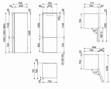 Холодильник SMEG FA8005RAO купить с доставкой по Москве и Московской области в интернет-магазине ЕвроТехно