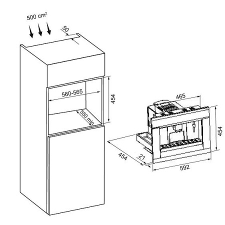 Встраиваемая кофемашина KRONA ONYX 45H coffee BL/BL купить с доставкой по Москве и Московской области в интернет-магазине ЕвроТехно