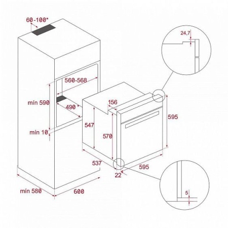 ДУХОВОЙ ШКАФ TEKA AIRFRY HSB 646 SS купить с доставкой по Москве и Московской области в интернет-магазине ЕвроТехно
