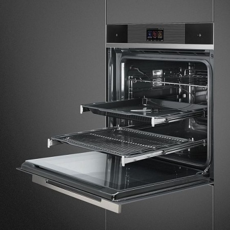 Встраиваемый электрический духовой шкаф Smeg SFP6104WTPN купить с доставкой по Москве и Московской области в интернет-магазине ЕвроТехно